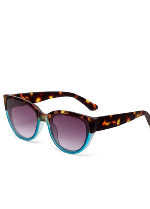 Okkia Silvia dames zonnebril havana blauw montuur modieus italiaanse bril ok020