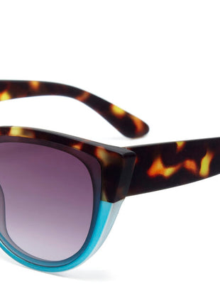 Okkia Silvia dames zonnebril havana blauw montuur modieus italiaanse bril ok020