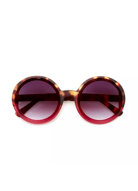 OKKIA Monica Round zonnebril XXL havana roze modieuze bril OK014