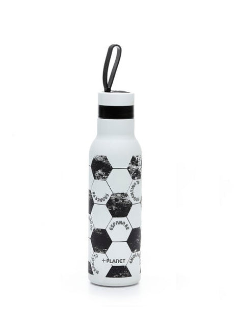 piu forty voetbal thermosfles dubbelwandig thermofles waterfles staal 500ml