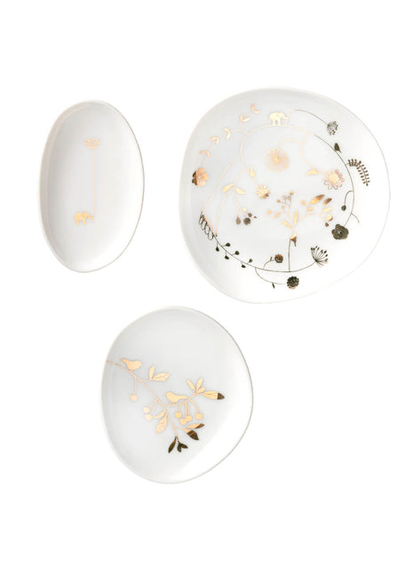 Räder bordjes set 3 st. winter wonderland goud - 14386