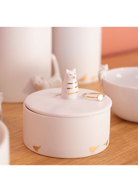Räder kat porseleinen potje met deksel 16222