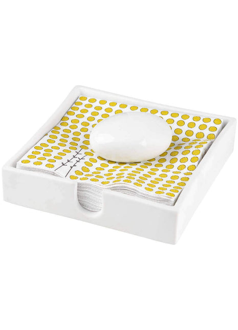 Räder servetten houder met pebbel / kiezel 14269