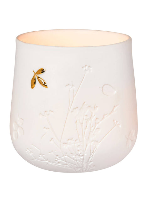 Räder theelicht Tale met gouden blad 14134