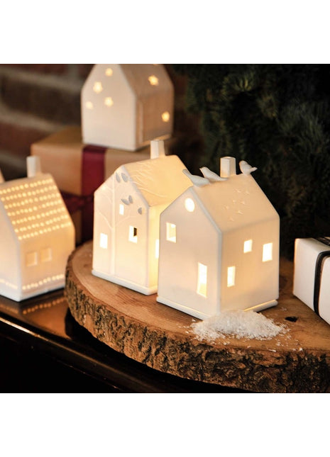 Räder theelicht huis boomhuis wit porselein 15112