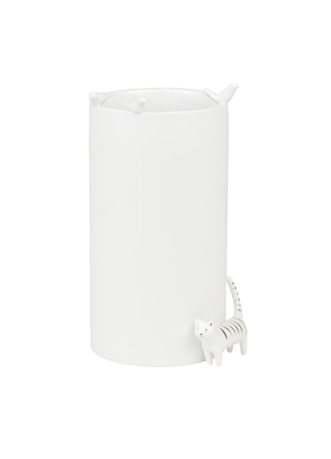 Räder vaas / bloemenvaas porselein met kat - vogels - 16225