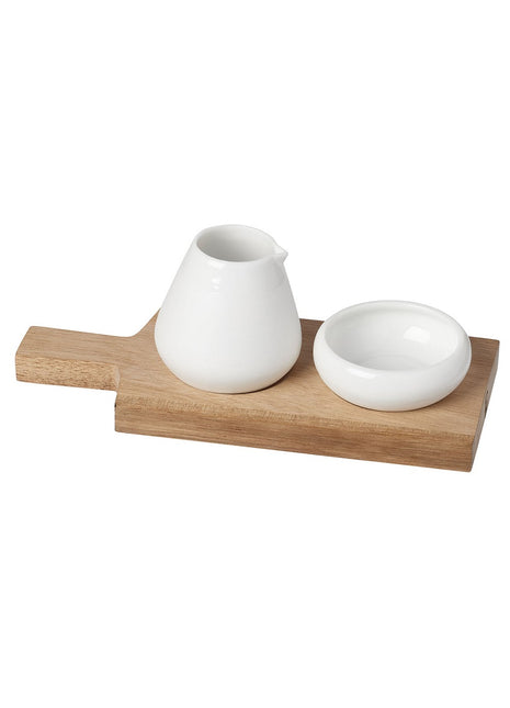 Räder gourmet olie en zout set met houten plank 13285