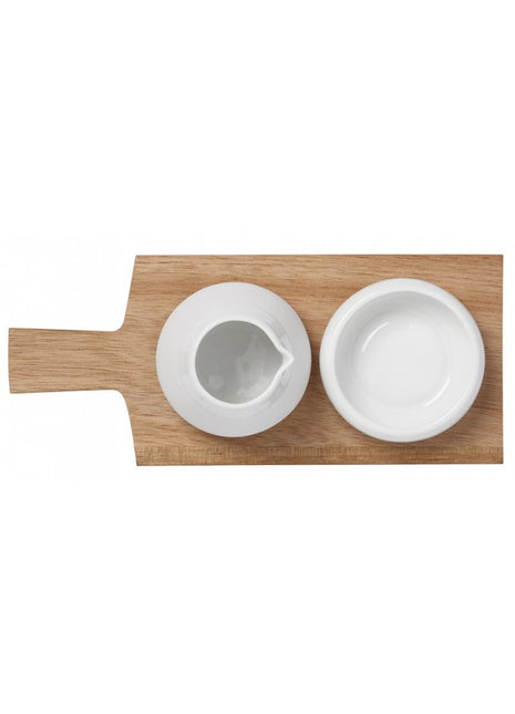 Räder gourmet olie en zout set met houten plank 13285