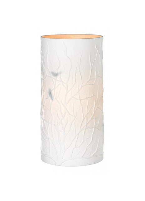 Räder Lamp Takken - wit cylinder tafellamp met vogels 10813