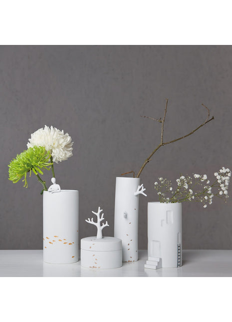 Räder design vaas wit porselein - vijver met vissen wit 10454