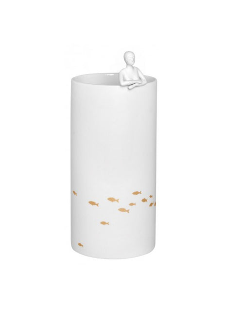 Räder design vaas wit porselein - vijver met vissen wit 10454