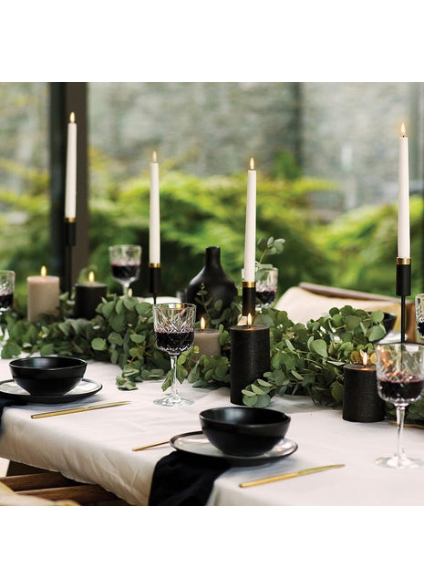 Uyuni Lighting LED tafelkaars dinerkaars 25cm nordic white wit zonder vlam van echte was op batterij