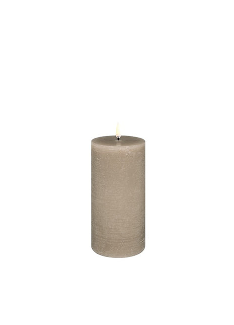 Uyuni lighting LED pillar kaars sandstone / zandsteen echte was zonder vlam op batterijen 15cm
