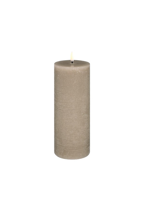 Uyuni lighting LED pillar kaars sandstone / zandsteen echte was zonder vlam op batterijen 20cm