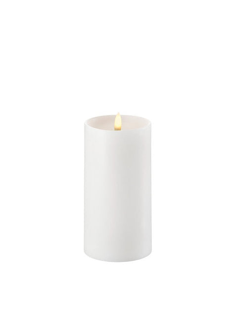 Uyuni lighting LED pillar kaars echte was zonder vlam op batterijen met kraag 10cm